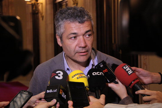 The Catalan Secretary for Immigration, Oriol Amorós, in a press conference the 16th of November 2016 (by ACN)